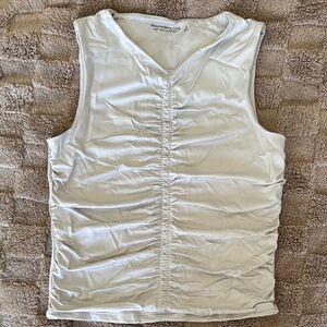 Abercrombie & Fitch Women's Cream Ruched Top